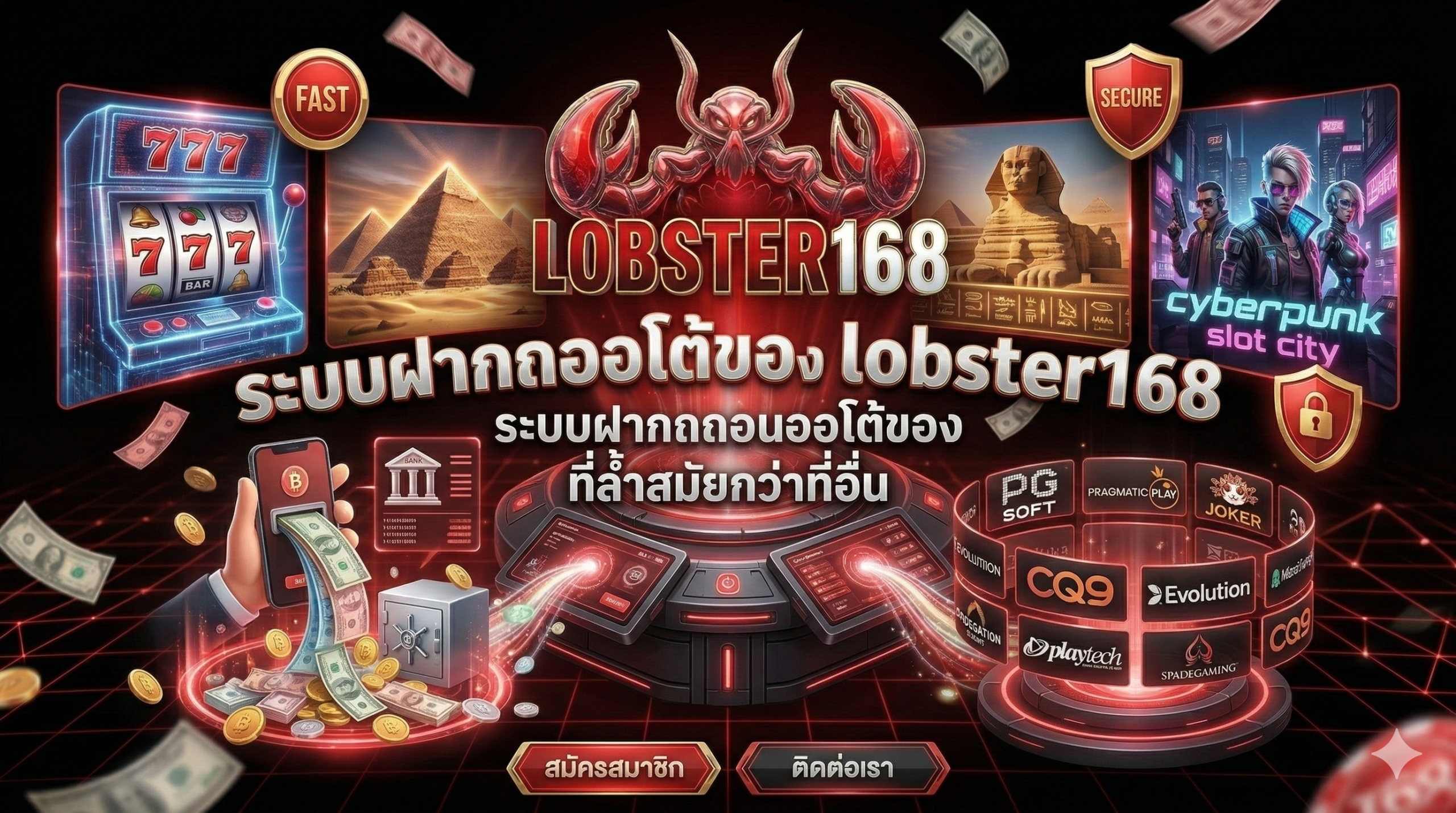 ระบบฝากถอนออโต้ของ lobster168 ที่ล้ำสมัยกว่าที่อื่น